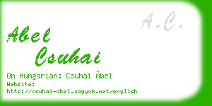 abel csuhai business card