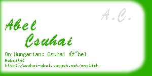 abel csuhai business card